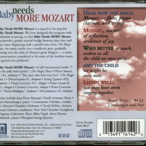 Wolfgang Amadeus Mozart – Baby Needs More Mozart (CD, 1999, Delos)
