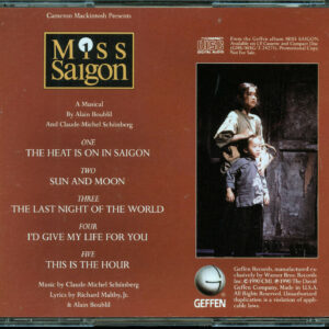 Selections From Miss Saigon (London Cast) (CD, 1990, Geffen) PROMO PRO-CD-3974
