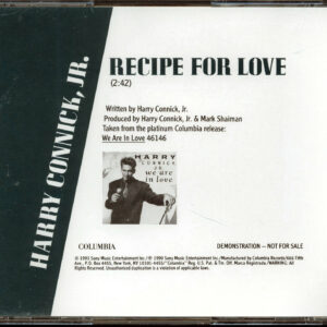 Harry Connick, Jr. – Recipe For Love (CD, Single, 1991, Columbia) PROMO CSK73863